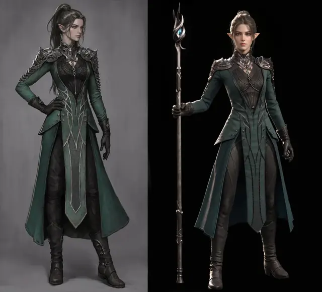 Mage: concept art and in-game model