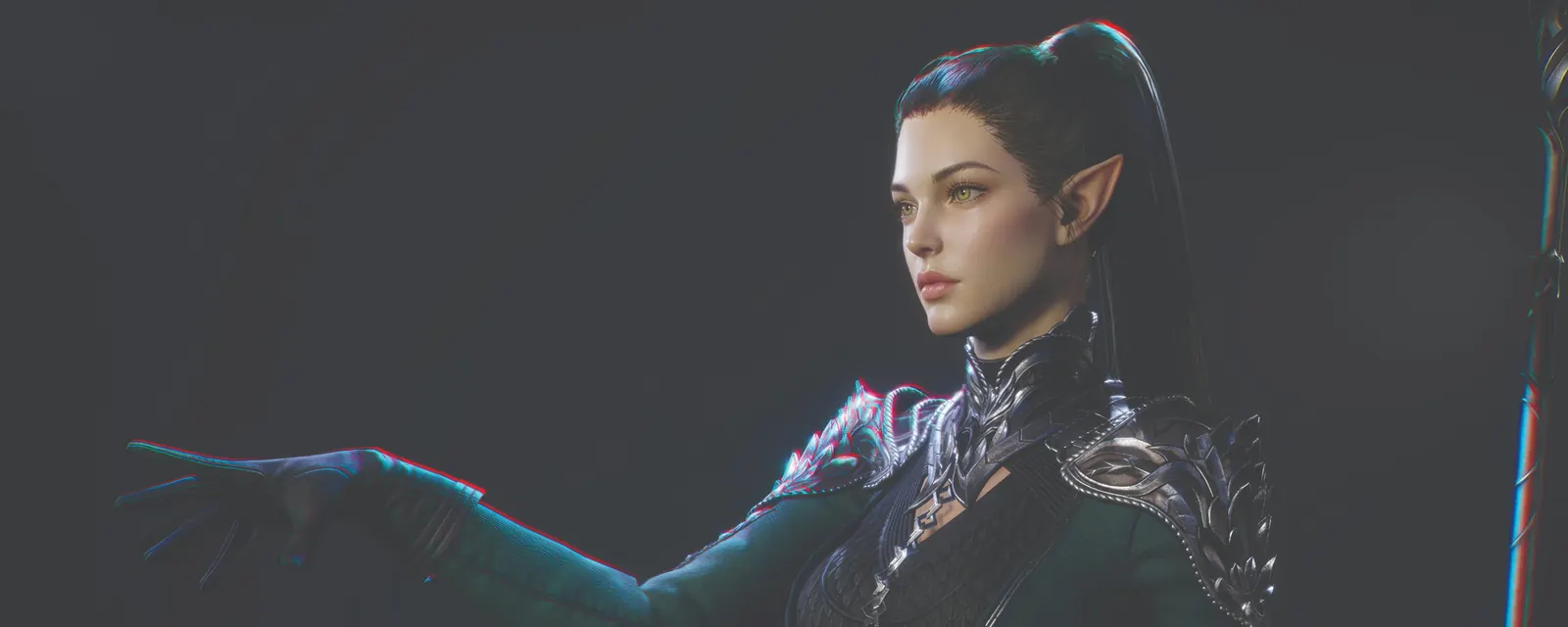 ArcheAge Chronicles: the Mage with her staff in profile