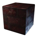 Roter Marmorblock