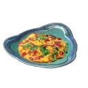 Kochbananensalat mit Aurorabohnen