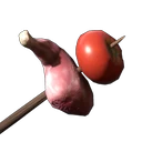 Raw Meat and Tomato Skewer
