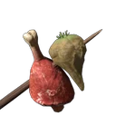 Raw Meat and Forest Beet Skewer