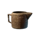 Primitiver Holzkrug