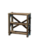 Hohes primitives Holzregal