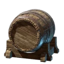 Lying Wooden Barrel