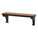 Poliertes Holzregal