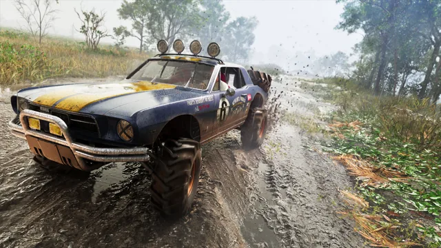 The Vapid Dominator Buggy pulling out of the Paradise Garage