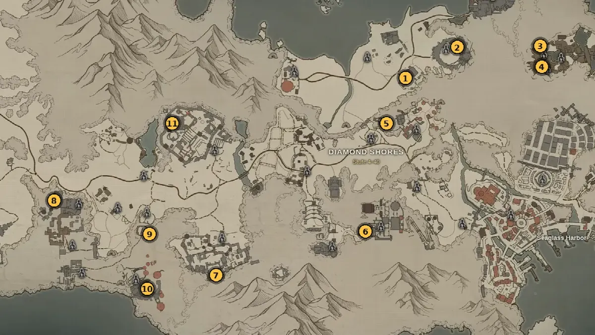 Raeven’s Coilstones: alle 11 Fundorte in Diamond Shores