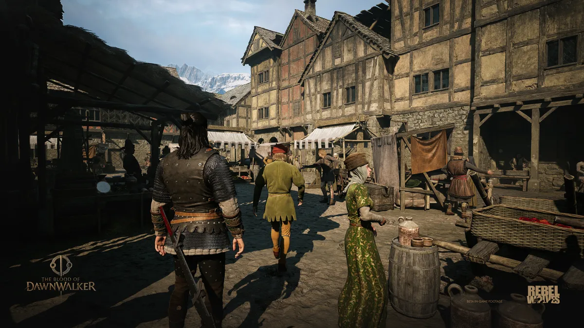 Marktplatz einer Ortschaft in Vale Sangora bei Tag