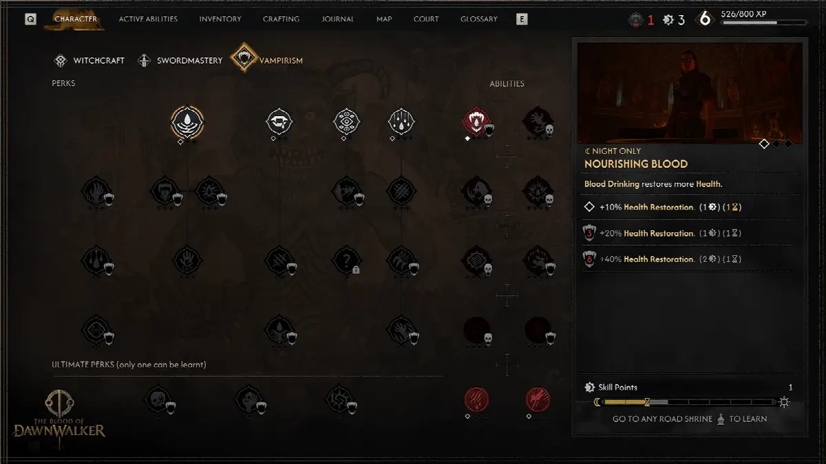 The Blood of Dawnwalker: Fertigkeiten, Skilltrees und wie Coen stärker wird