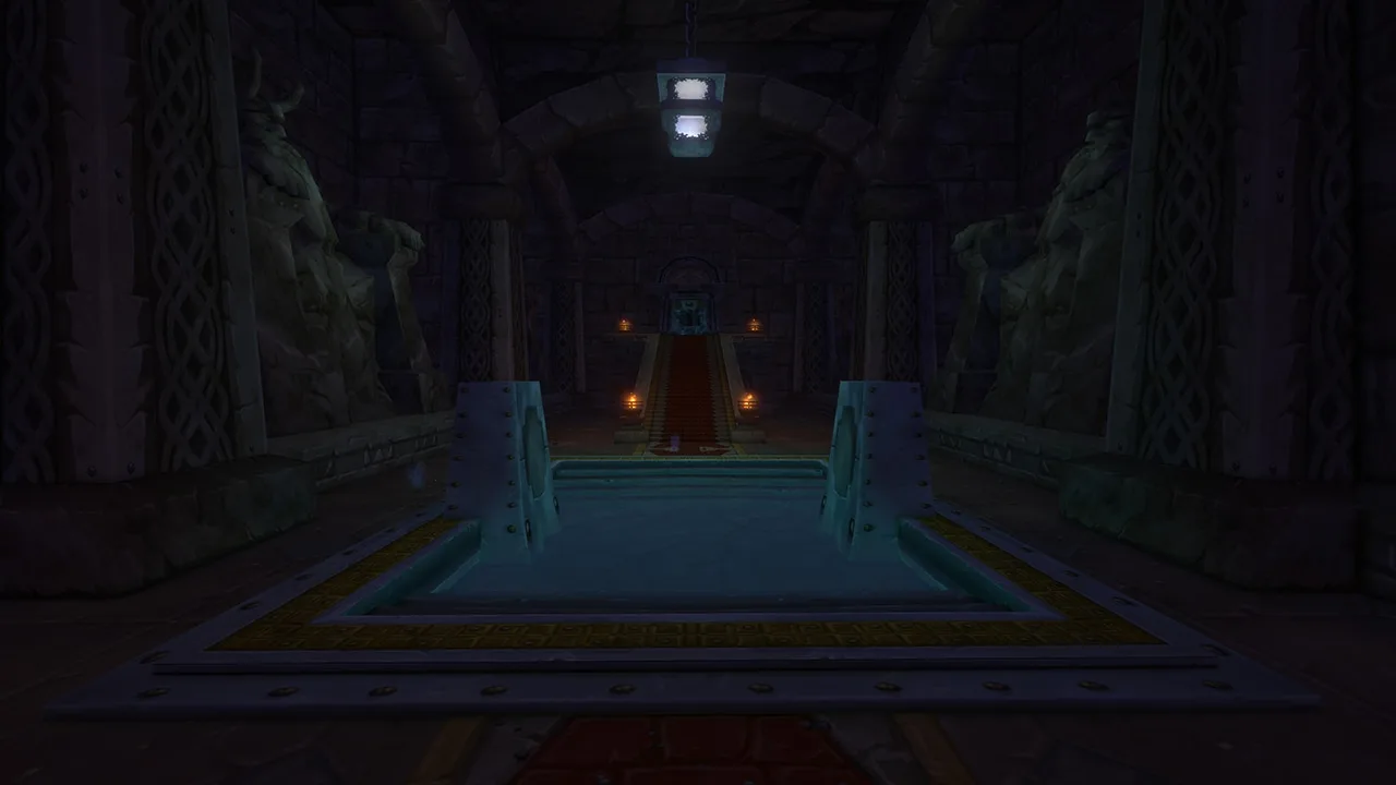 WoW: Forever Dungeon Hall of Thanes: dunkle Zwergenhalle mit Thron unter Ironforge