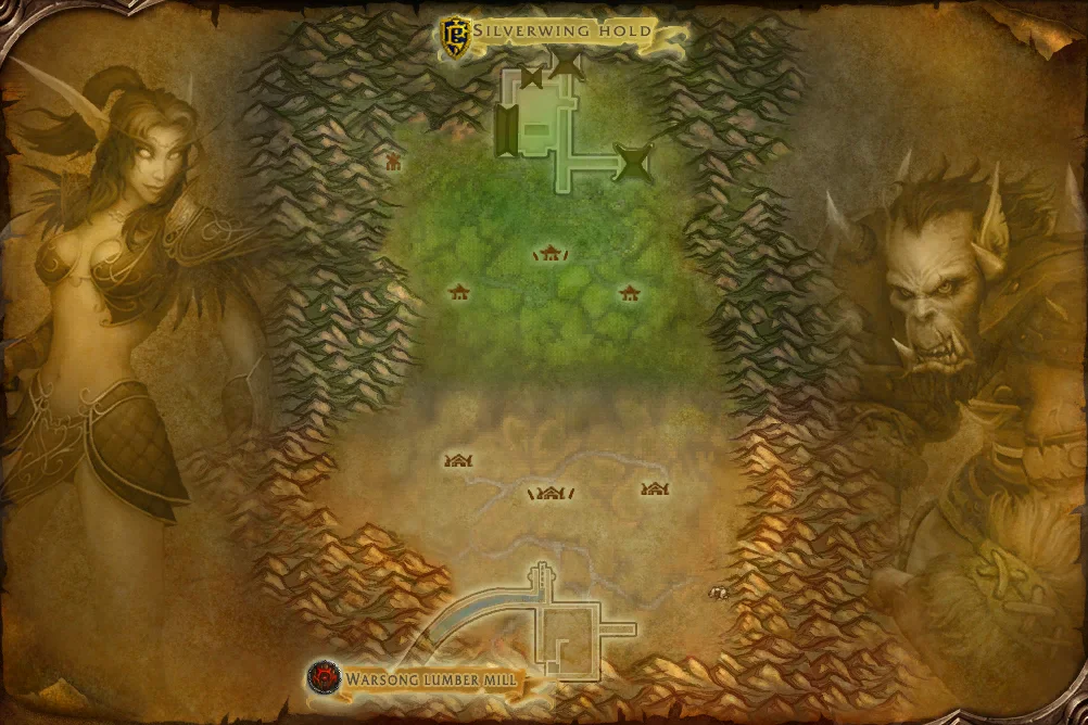Map of Warsong Gulch