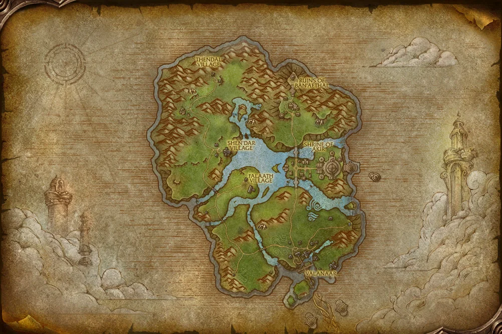 Karte von Die Insel Zephras