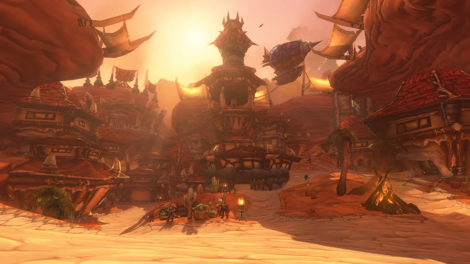 World of Warcraft: Forever: Orgrimmar in warm evening light